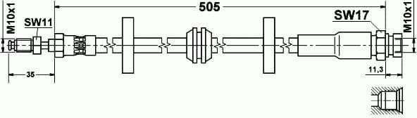 Brake hose front SA21.108