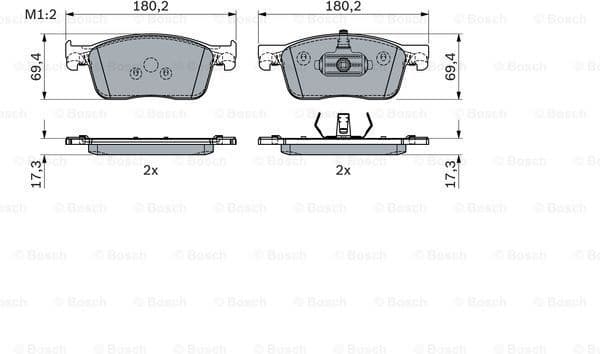 Brake Pad Set, disc brake 0 986 424 436