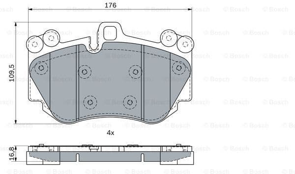 Brake Pad Set, disc brake 0 986 424 073