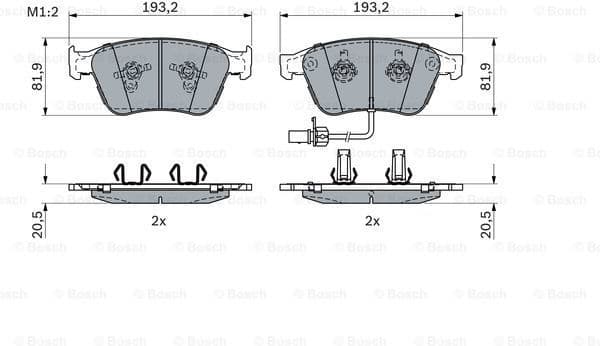 Brake Pad Set, disc brake 0 986 424 397