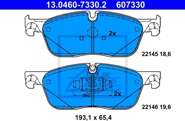 Brake Pad Set, disc brake 13.0460-7330.2