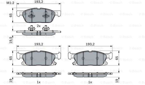 Brake Pad Set, disc brake 0 986 424 326