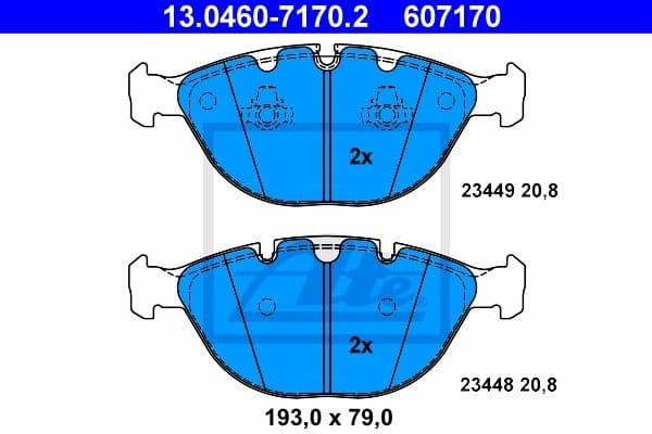 Brake Pad Set, disc brake 13046071702