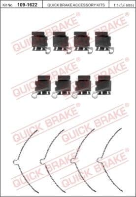 Accessory Kit, disc brake pad 109-1622