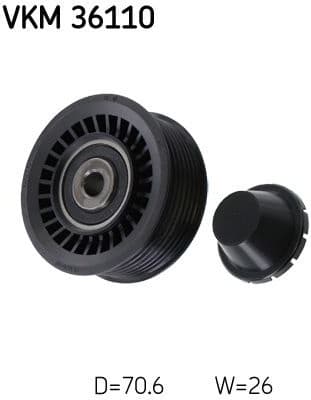 Deflection/Guide Pulley, V-ribbed belt VKM 36110