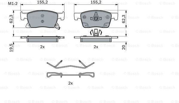 Brake Pad Set, disc brake 0 986 424 329