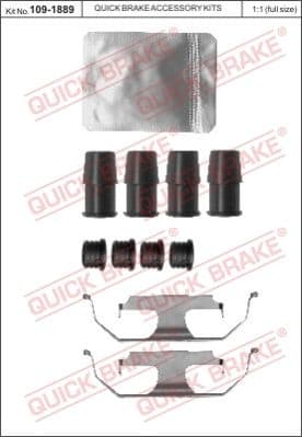 Accessory Kit, disc brake pad 109-1889