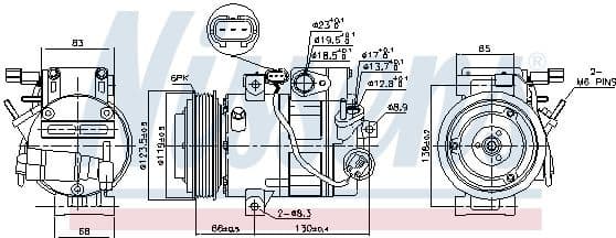 Compressor, air conditioning ** FIRST FIT ** 890687