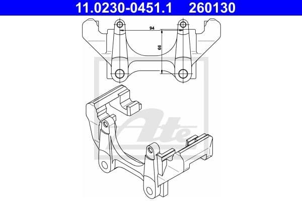 Bracket, brake caliper 11.0230-0451.1