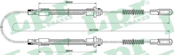 Cable Pull, parking brake C0522B