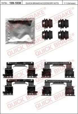 Accessory Kit, disc brake pad 109-1838