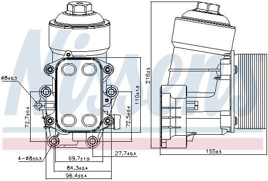 Oil Cooler, engine oil ** FIRST FIT ** 91158