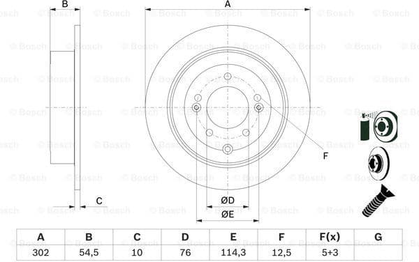 Brake Disc 0986479E43