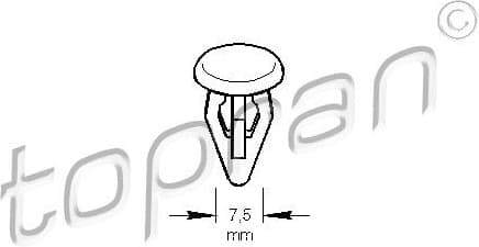 Holding Clip, interior panels 107192