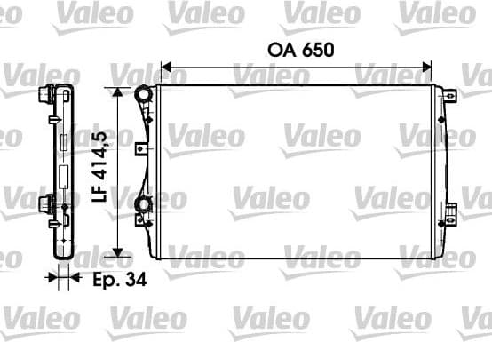 Radiator, engine cooling 732872