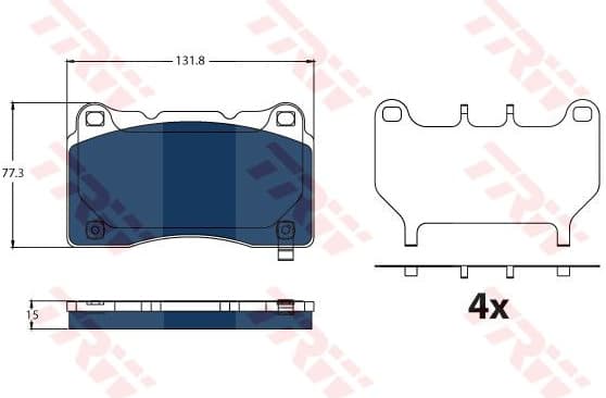 Brake Pad Set, disc brake ELECTRIC BLUE GDB2198BTE
