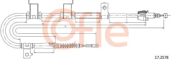 Cable Pull, parking brake 17.2578