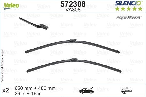 Wiper Blade SILENCIO AQUABLADE SET 572308