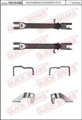 Adjuster Set, drum brake 102 53 028