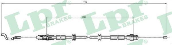 Cable Pull, parking brake C1039B