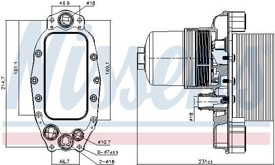 Oil Cooler, engine oil ** FIRST FIT ** 90948