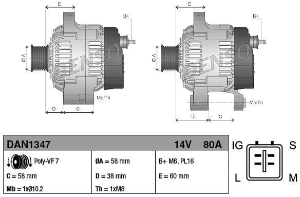 Alternator DAN1347 - image 3