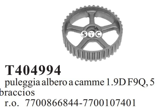 Camshaft gear sprocket T404994