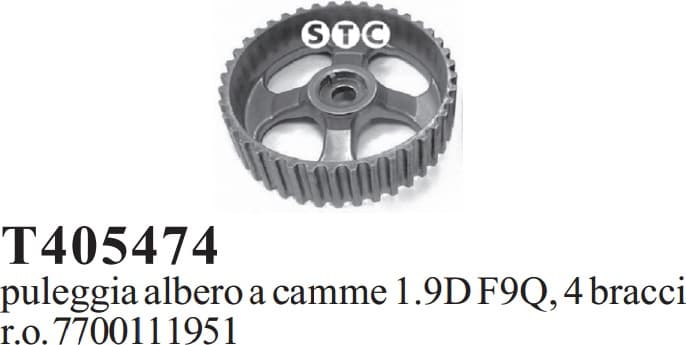 Camshaft gear sprocket T405474