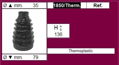 CV joint boot kit TCV1850 KIT (FALGA (IT))