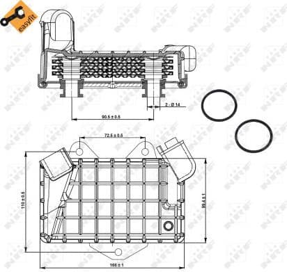 Oil Cooler, engine oil EASY FIT 31274