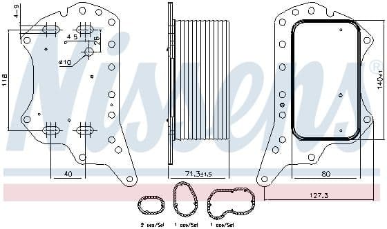 Oil Cooler, engine oil ** FIRST FIT ** 91125