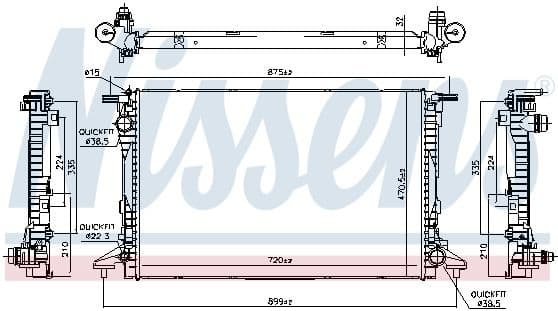 Radiator, engine cooling 606578