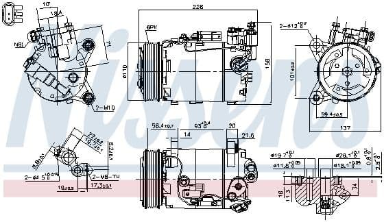 Compressor, air conditioning ** FIRST FIT ** 890601