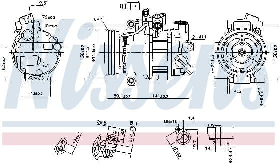 Compressor, air conditioning ** FIRST FIT ** 890551