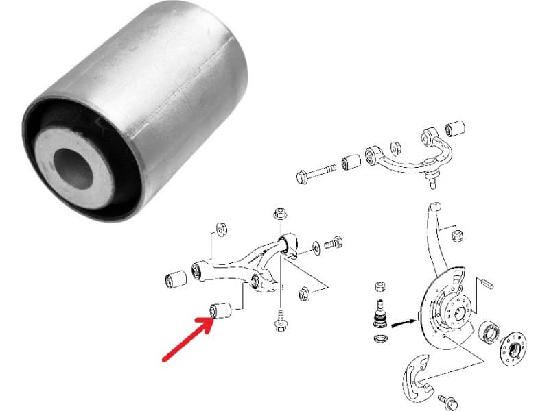 Silentblock front axle 35921 01