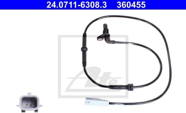 Sensor, wheel speed 24.0711-6308.3