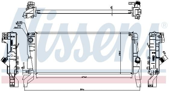 Radiator, engine cooling 606246