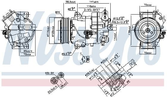 Compressor, air conditioning ** FIRST FIT ** 890263