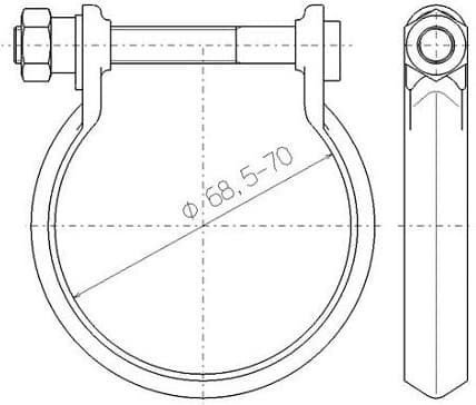 Clamp, exhaust system 80438 - image 2