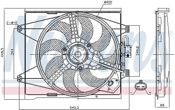 Fan, engine cooling 85744
