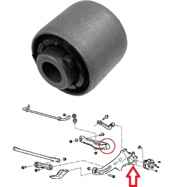 Silentblock rear axle 35549 01