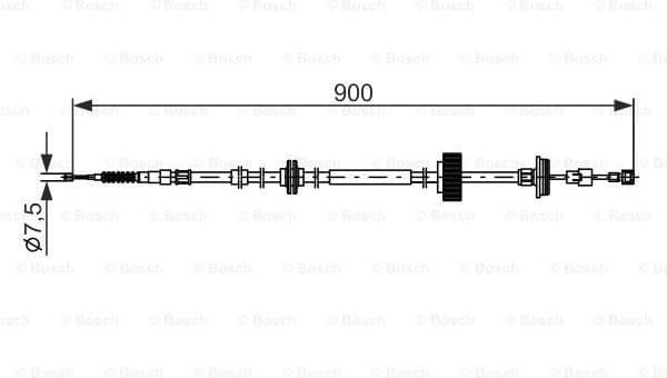 Cable Pull, parking brake 1 987 482 793