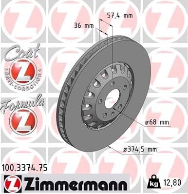 Brake Disc FORMULA Z BRAKE DISC 100.3374.75