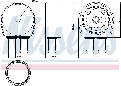 Oil Cooler, engine oil ** FIRST FIT ** 90946