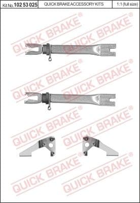 Adjuster Set, drum brake 102 53 025