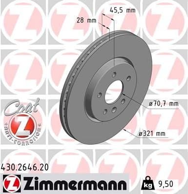 Brake Disc COAT Z 430.2646.20