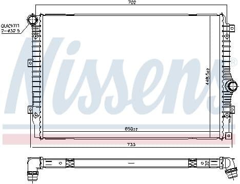 Radiator, engine cooling 606084