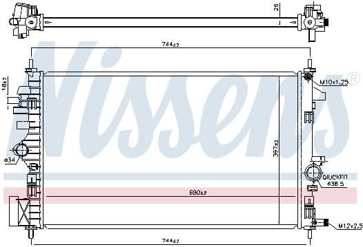 Radiator, engine cooling ** FIRST FIT ** 606047