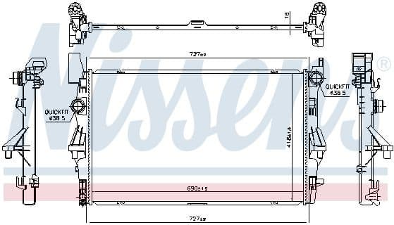 Radiator, engine cooling 606022