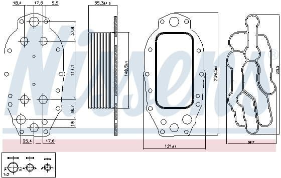 Oil Cooler, engine oil ** FIRST FIT ** 91121